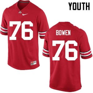NCAA Ohio State Buckeyes Youth #76 Branden Bowen Red Nike Football College Jersey YTB6545MU